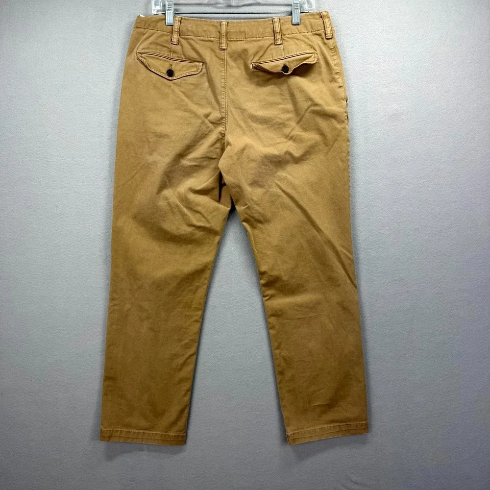 American Eagle Chino Work Pants Mens 34x27* Brown Flex Stretch Original Straight